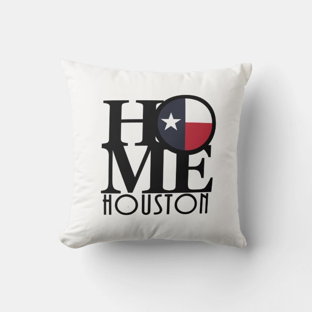 HOME Houston Texas Throw Pillow (Front)