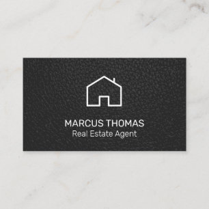 Home Icon   Black Leather Background Appointment Card