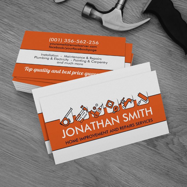 Home improvement and repair services  business card (Creator Uploaded)