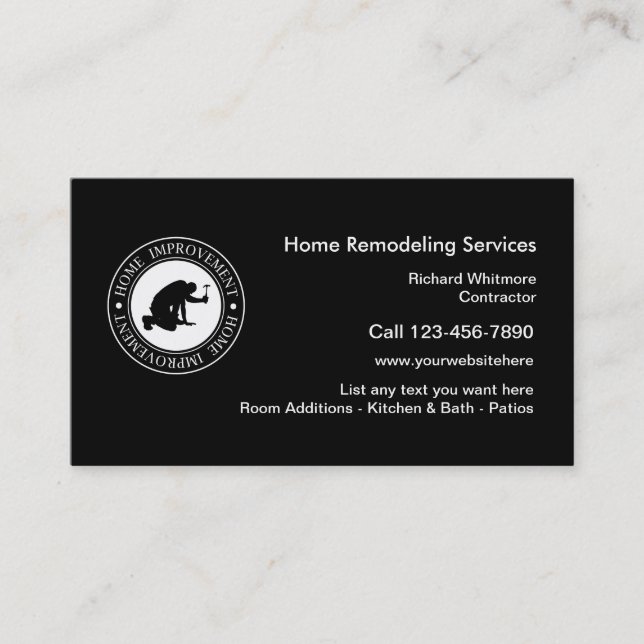Home Improvement Business Cards (Front)