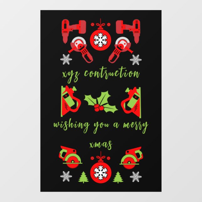 Home Improvement Christmas Gifts Window Cling (Sheet)