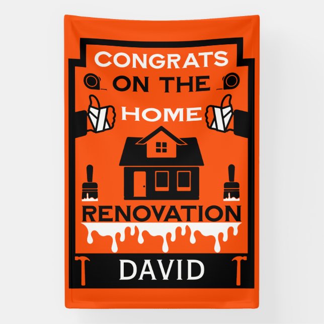 Home Improvement Congratulation Banner (Vertical)