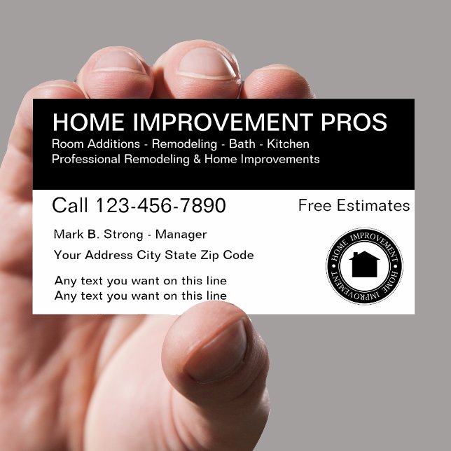 Home Improvement Construction Business Card (Creator Uploaded)