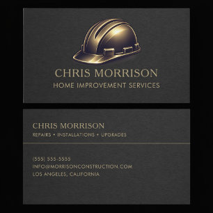 Home Improvement Services Hard Hat Professional Business Card