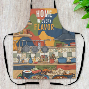 Home in Every Flavour Global Cuisine Apron