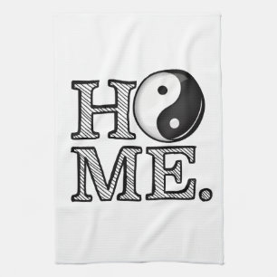 Home in Harmony Classic Yin Yang Symbol Kitchen Towel