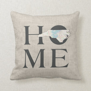 HOME in North Carolina Throw Pillow