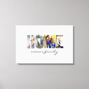 HOME in Your Photos Canvas Print