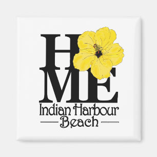 HOME IndianHarbour Beach Yellow Hibiscus Magnet