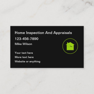 Home Inspection And Appraisal Business Card