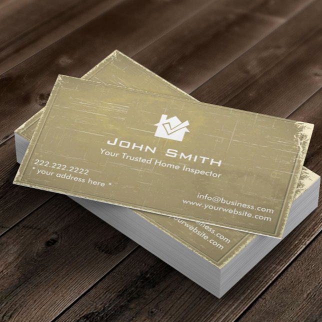 Home Inspection Vintage Professional Business Card (Creator Uploaded)