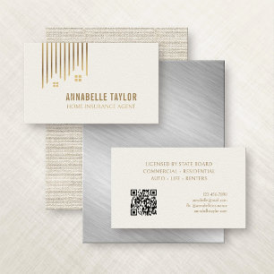 Home Insurance Construction Realty Business Card