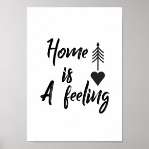 Home is a feeling quote poster