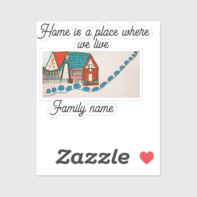 home is a place where we live customized fam name (Sheet)