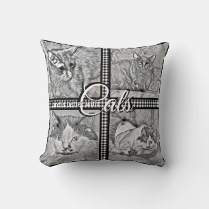 Home Is Better With Cats-Personalized-Square- Throw Pillow