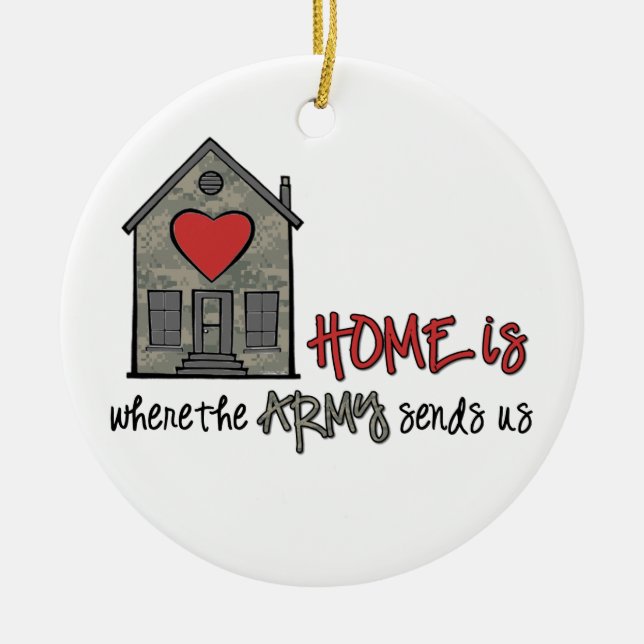 Home is ceramic ornament (Front)