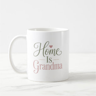 Home Is Grandma Personalized Name Gift Coffee Mug