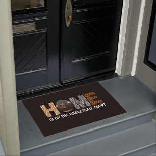 Home Is On The Basketball Court Door Mat