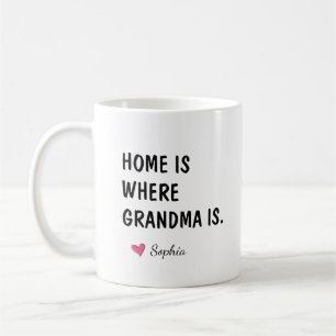 Home Is Where Grandma Is Personalized Mother Gift Coffee Mug