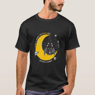 Home Is Where He Ears Are Cute Black Cat T-Shirt