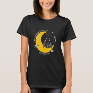 Home Is Where He Ears Are Cute Black Cat T-Shirt