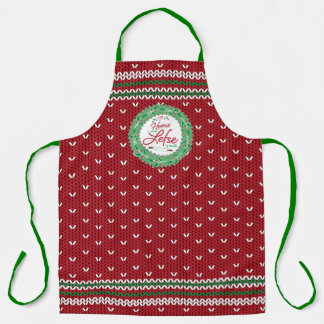 Home is Where Lefse is Made! Red Sweater Apron