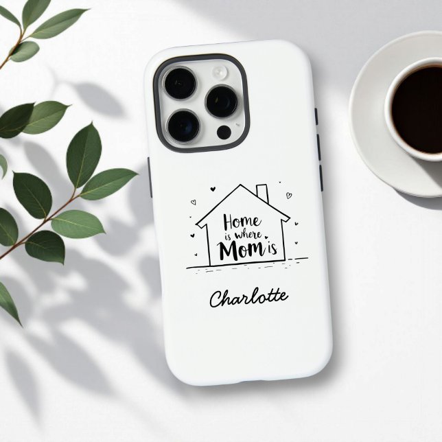 Home Is Where Mom Is | Cute Simple Mom Case-Mate iPhone Case (Creator Uploaded)
