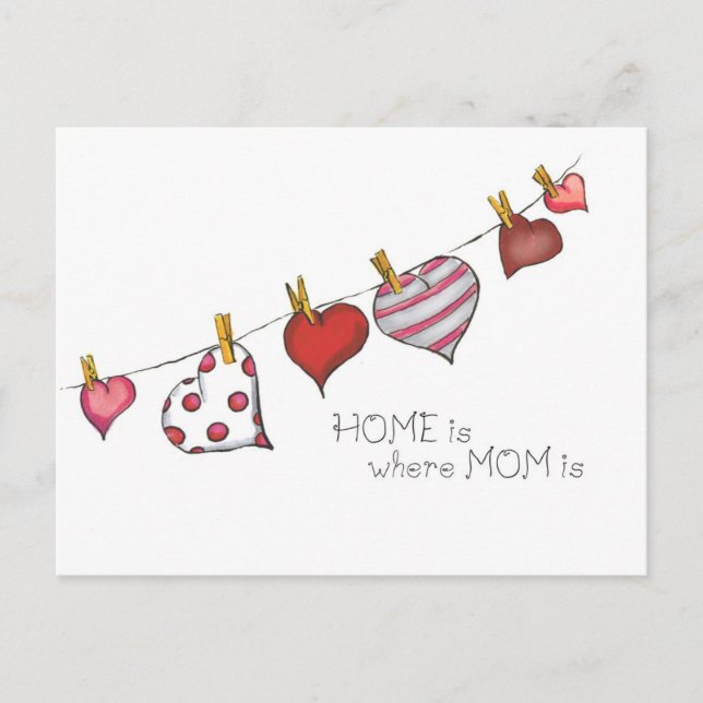 Home is where Mom is - Design for Mom Postcard (Front)