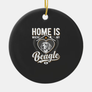 Home Is Where My Beagle Is_1 Ceramic Ornament
