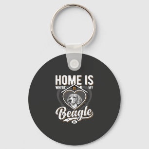 Home Is Where My Beagle Is_1 Keychain