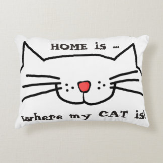 Home is where my cat is Pillow