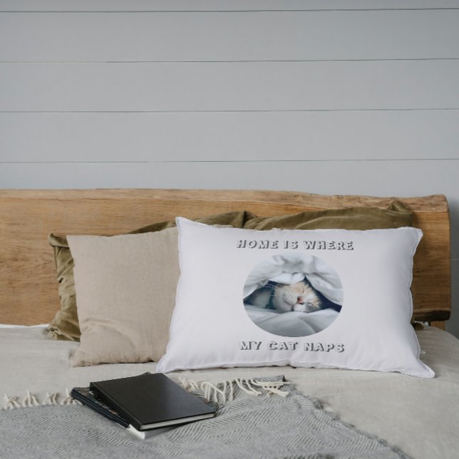 Home is where my cat naps custom photo pillowcase (Creator Uploaded)