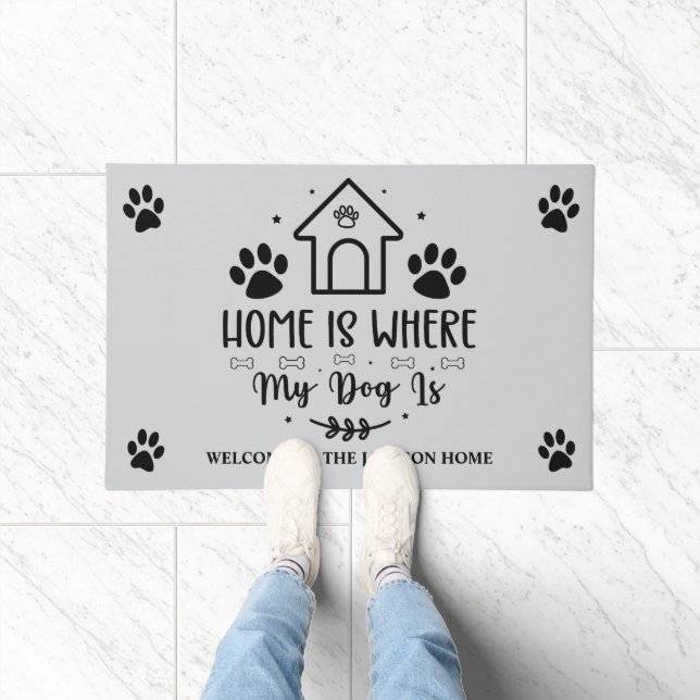 Home Is Where My Dog Is Doormat (Indoor)