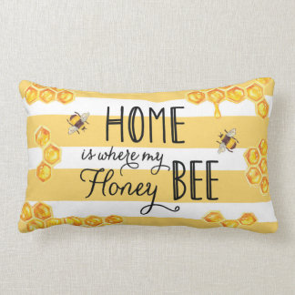 Home is Where My Honey Bee Lumbar Pillow