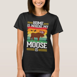 Home is where my Moose is Scandinavia Moose Antler T-Shirt