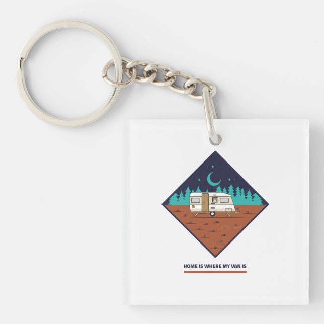 Home Is Where My Van Is  Keychain (Front)