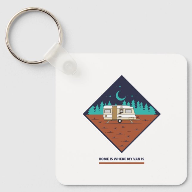 Home Is Where My Van Is  Keychain (Front)