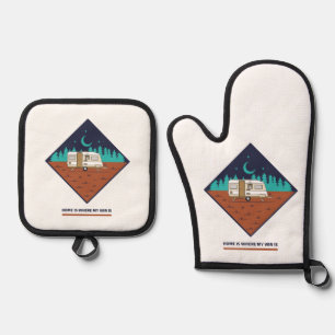 Home Is Where My Van Is Oven Mitt & Pot Holder Set