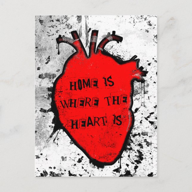 home is where the anatomical heart is postcard (Front)