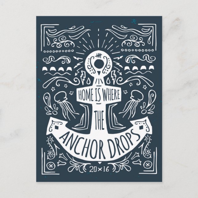Home Is Where The Anchor Drops Postcard (Front)