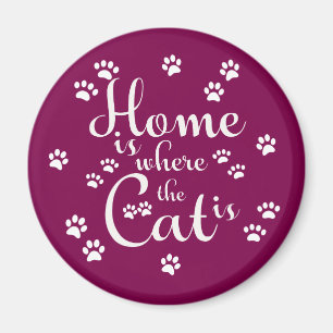 Home is where the Cat is little Paws Magnet