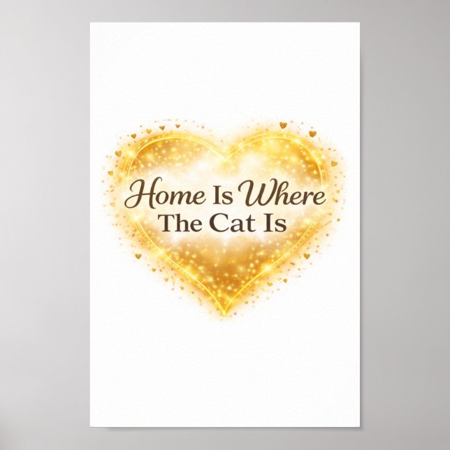Home Is Where the Cat Is Printable Wall Art  (Front)