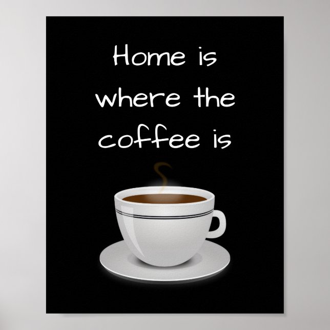 Home is where the coffee is poster (Front)