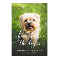 Home is Where the Dog Is Custom Photo Art Vertical
