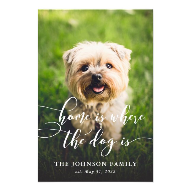 Home is Where the Dog Is Custom Photo Art Vertical (Front)