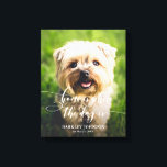 Home is Where the Dog Is Custom Photo Canvas Art<br><div class="desc">Charming calligraphy style letters read,  "home is where the dog is" over your own dog's photo. Personalize this vertical layout canvas art with your family or pet's name and the year they joined your crew.</div>