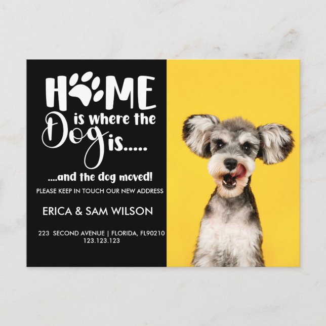 Home is Where the Dog is - Moving Announcement (Front)