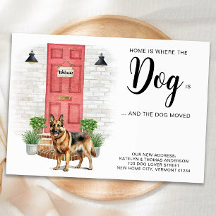 Home Is Where The Dog Is We've Moved Dog Moving Announcement