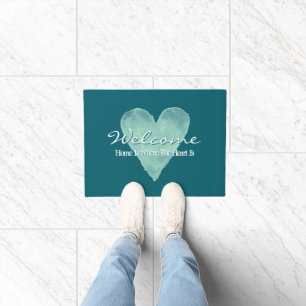 Home is where the heart is beautiful trendy doormat