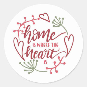 Home Is Where The Heart Is Classic Round Sticker